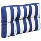 Preview: Palettenkissen Blau Weiß Gestreift 50x40x12 cm Stoff