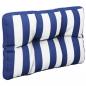 Preview: Palettenkissen Blau Weiß Gestreift 60x40x12 cm Stoff