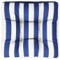 Preview: Palettenkissen Blau Weiß Gestreift 50x50x12 cm Stoff