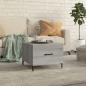 Preview: ARDEBO.de - Couchtisch mit Metallbeinen Grau Sonoma 50x50x40 cm