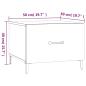 Preview: Couchtisch mit Metallbeinen Grau Sonoma 50x50x40 cm