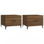 Preview: Couchtische Metallbeine 2 Stk. Braun Eichen-Optik 50x50x40 cm