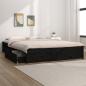 Preview: ARDEBO.de - Bett mit Schubladen Schwarz 120x190 cm