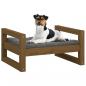 Preview: Hundebett Honigbraun 55,5x45,5x28 cm Massivholz Kiefer