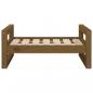 Preview: Hundebett Honigbraun 65,5x50,5x28 cm Massivholz Kiefer