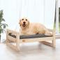 Preview: Hundebett 75,5x55,5x28 cm Massivholz Kiefer