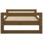 Preview: Hundebett Honigbraun 75,5x55,5x28 cm Massivholz Kiefer