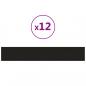Preview: Wandpaneele 12 Stk. Schwarz 90x15 cm Samt 1,62 m²