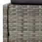 Preview: Sonnenliege mit Faltdach Grau 200x114x128 cm Poly Rattan