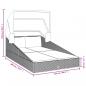 Preview: Sonnenliege mit Faltdach Grau 200x114x128 cm Poly Rattan