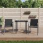 Preview: ARDEBO.de - Gartenstühle mit Kissen 2 Stk. Schwarz 56x59x84 cm Poly Rattan