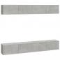 Preview: TV-Wandschränke 4 Stk. Betongrau 100x30x30 cm