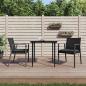 Preview: ARDEBO.de - Gartenstühle mit Kissen 2 Stk. Schwarz 56,5x57x83cm Poly Rattan