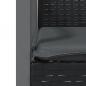 Preview: Gartenstühle mit Kissen 2 Stk. Schwarz 56,5x57x83cm Poly Rattan