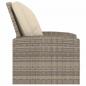 Preview: Gartensessel Verstellbar mit Kissen Hellbraun Poly Rattan