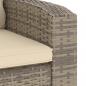 Preview: Gartensessel Verstellbar mit Kissen Hellbraun Poly Rattan