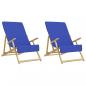 Preview: Strandtücher 2 Stk. Königsblau 60x135 cm Stoff 400 GSM