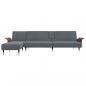 Preview: ARDEBO.de - Schlafsofa in L-Form Dunkelgrau 279x140x70 cm Samt