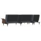 Preview: Schlafsofa in L-Form Dunkelgrau 279x140x70 cm Samt