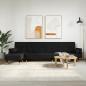 Preview: ARDEBO.de - Schlafsofa in L-Form Schwarz 271x140x70 cm Samt