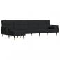 Preview: Schlafsofa in L-Form Schwarz 271x140x70 cm Samt