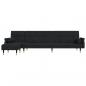 Preview: Schlafsofa in L-Form Schwarz 271x140x70 cm Samt