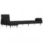Preview: Schlafsofa in L-Form Schwarz 271x140x70 cm Samt