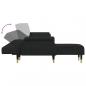Preview: Schlafsofa in L-Form Schwarz 271x140x70 cm Samt