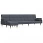 Preview: Schlafsofa in L-Form Dunkelgrau 271x140x70 cm Samt