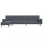 Preview: Schlafsofa in L-Form Dunkelgrau 271x140x70 cm Samt