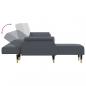 Preview: Schlafsofa in L-Form Dunkelgrau 271x140x70 cm Samt