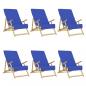 Preview: Strandtücher 6 Stk. Königsblau 60x135 cm Stoff 400 GSM