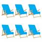 Preview: Strandtücher 6 Stk. Türkis 60x135 cm Stoff 400 GSM
