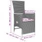 Preview: 5-tlg. Garten-Essgruppe mit Kissen Grau Poly Rattan