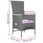 Preview: 5-tlg. Garten-Essgruppe mit Kissen Grau Poly Rattan