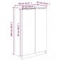 Preview: Schuhschrank Betongrau 59x35x100 cm Holzwerkstoff