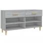 Preview: Schuhschrank Grau Sonoma 102x35x55 cm Holzwerkstoff