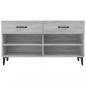Preview: Schuhschrank Grau Sonoma 102x35x55 cm Holzwerkstoff