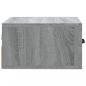 Preview: Wand-Nachttisch Grau Sonoma 35x35x20 cm  
