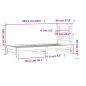 Preview: Tagesbett Ausziehbar Grau 2x(90x200) cm Massivholz Kiefer
