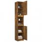 Preview: Badschrank Räuchereiche 32x34x188,5 cm Holzwerkstoff