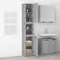 Preview: Badschrank Grau Sonoma 32x34x188,5 cm Holzwerkstoff