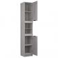 Preview: Badschrank Grau Sonoma 32x34x188,5 cm Holzwerkstoff