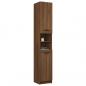Preview: Badschrank Braun Eichen-Optik 32x34x188,5 cm Holzwerkstoff