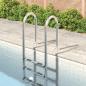 Preview: ARDEBO.de - Pool-Leiter 54x38x158 cm Edelstahl 304