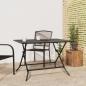Preview: ARDEBO.de - Gartentisch Klappbar Anthrazit 110x80x72 cm Stahlgitter