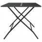 Preview: Gartentisch Klappbar Anthrazit 110x80x72 cm Stahlgitter