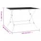 Preview: Gartentisch Klappbar Anthrazit 110x80x72 cm Stahlgitter