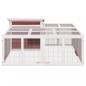 Preview: Kaninchenstall Mokka 144x123x67,5 cm Massivholz Kiefer
