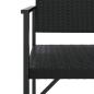 Preview: ARDEBO.de - Gartenbank 2-Sitzer Schwarz Poly Rattan